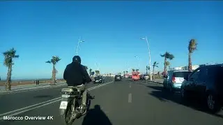 The coastal road of El Jadida city (Morocco)