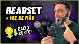Microfone Headset + Mic de Mão ACESSÍVEL!!! AZ Vocale Flex, Unboxing e Testes