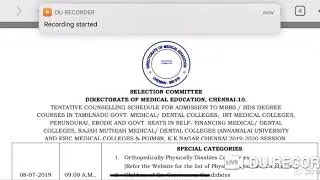 NEET - Counselling Dates