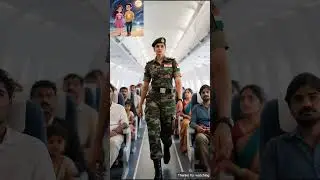 Indian woman soldier saved all the passengers in the plane 😭 #ai #army #airplane #save