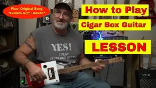 How to play Cigar Box Guitar - Movable Chords - LESSON.