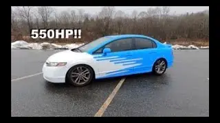 Wrapping a 550HP 8th gen civic. SPOON SPORTS INSPIRED