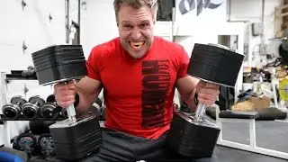 Max Incline Dumbbell Reps Challenge (120lbs / 15 Minutes) | Furious Pete