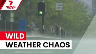 Flash flooding traps cars in Melbourne underpass | 7NEWS