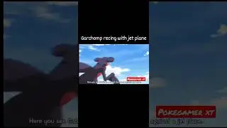 Garchomp Racing With Jet Plane | #pokegamerxt #shorts #pokemon