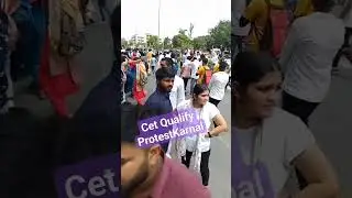 Cet Qualify Protest Karnal #shorts  #hssccet #cetqualifyonly @RKNewsUpdate