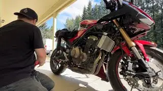 2022 CBR500R FRAME SLIDER INSTALL AND FAIRING REMOVAL