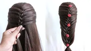 Easy Long Hair Braided Hairstyle | Simple Hairstyle | Trending Hairstyle | Ponytail Hairstyle