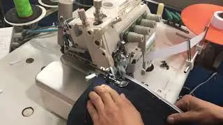 Nanbang pocket overlock machine with up and down feed dog for heavy jeans.