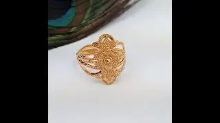 GOLDSHINE 22K Solid Yellow Gold RING Size 7 US/Canada Hallmark 916/22KT Stunning