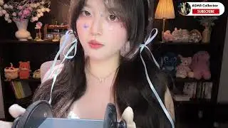 ASMR🎧｜Rub the ears with medical latex gloves and massage oil