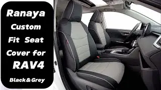 Rav4 seat cover  full set showcase video（black&Grey）