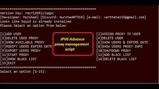 Automated squid ipv6 proxy generator and management advance script