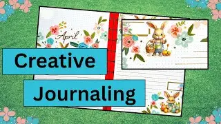 April Easter Creative Journal Spread - Happy Planner - Plan With Me