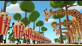 Popcorn Pops at the Zoo | Fun Zoo Animal Rhyme for Kids | Nursery Rhymes & Songs for Children