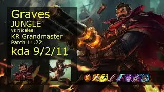Graves Jungle vs Nidalee - KR Grandmaster 9/2/11 Patch 11.22 Gameplay // [롤] 그레이브즈 vs 니달리 정글