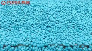 PURUI 500kg/h PE/PP film&PP woven bag Granulating Machine with Vertical Die Face Cutting