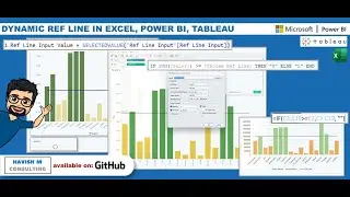 Dynamic Ref Line on Excel, Power BI and Tableau