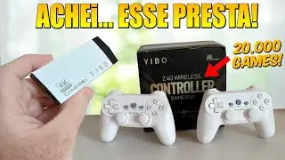 LANÇAMENTO! Game Stick YIBO H10 com DOIS Controles e 20 MIL JOGOS!