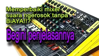 How to fix a booming or damaged sound on an 8-channel audio mixer