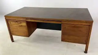 Jens Risom Mid Century Walnut Executive Desk