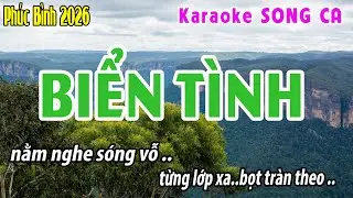 Biển Tình Song Ca |  D | Karaoke Phúc Bình - Beat 2026