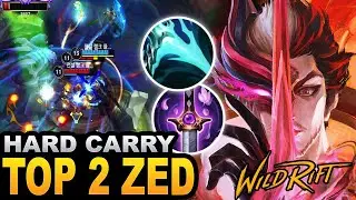 TOP 2 ZED WILD RIFT GAMEPLAY - NEW BUILD TRYOUT