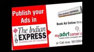 The Indian Express Classified Advertisement Booking Online, Rate Card Online &ndash; Myadvtcorner