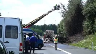 Eleven bodies retrieved so far from German bus wreck