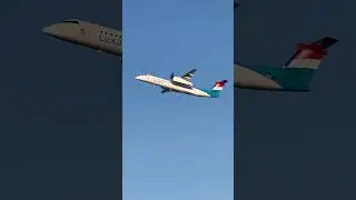Luxair Dash 8 departing Dublin