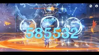 Ganyu 585k Bloom DMG per Screenshot