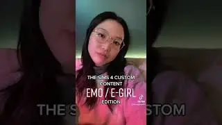 EMO/ E-GIRL CUSTOM CONTENT | The Sims 4 CC #shorts