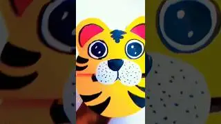 How to make tiger hand puppet || paper crafts|| tiger| Kindergarten project || kids crafts