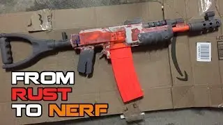 NERF AK47 RUST COSPLAY BUILD || COMPLETE MODIFICATION GUIDE | Walcom S7