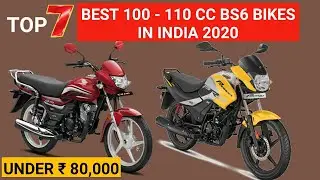 TOP 7 BEST 100cc - 110cc BS6 BIKES IN INDIA 2020 | Under Rs. 80,000 | Mileage | On Road | minute