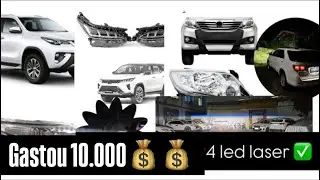 Retrofit FAROL HILUX  SW4 !fizemos a troca dos projetores originais e teste na rua! 