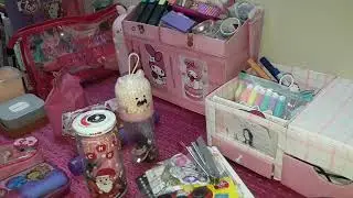 Me:organising my desk organizers,art and craft materials and so on