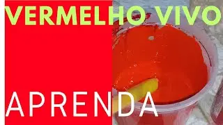 como fazer a cor vermelho vivo com bisnaga xadrez brincando com as cores