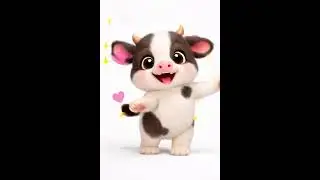 Farm All Stars Cow AI 3d Character dancing