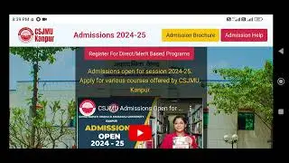 Csjm university kanpur direct admission 2024-25 registration