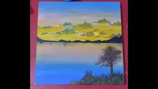 Sunset || Acrylic Painting || Step by step || Easy Painting Idea