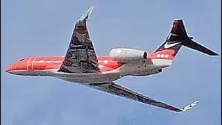 Nike Gulfstream G650ER [N1972] Takeoff from PDX