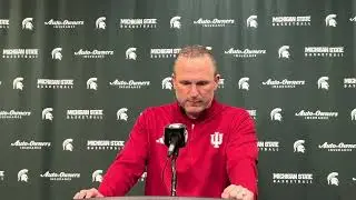 Darian DeVries discusses loss to No. 12 Michigan State