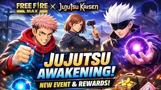 Free Fire MAX x Jujutsu Kaisen 🔥 New Event, Skins & Powers | Jujutsu Awakening!
