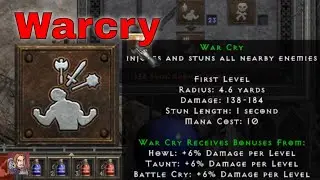 D2R Skills & Abilities - War Cry (Barbarian, Warcries)