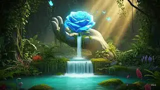 Relaxing Music 🌷 Ranunculus &ndash; Radiant Charm & Attraction Real Waterfall Oasis with Koi Fish