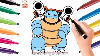 How to Draw Cute Pokemon Blastoise