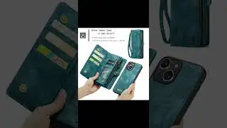 Caseme-case.com iPhone 15 Wallet Case with Wrist Strap