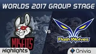 MSF vs FW Highlights World Championship 2017 Group Stage Misfits vs Flash Wolves by Onivia