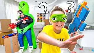 Catch Me if You Can: Funny Dart Blaster Game with Roman and Max